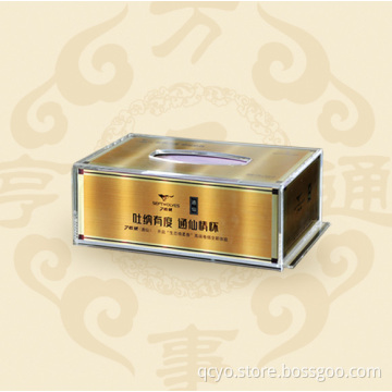 u-shaped acrylic napkin holder with drawer QCY-TB-2